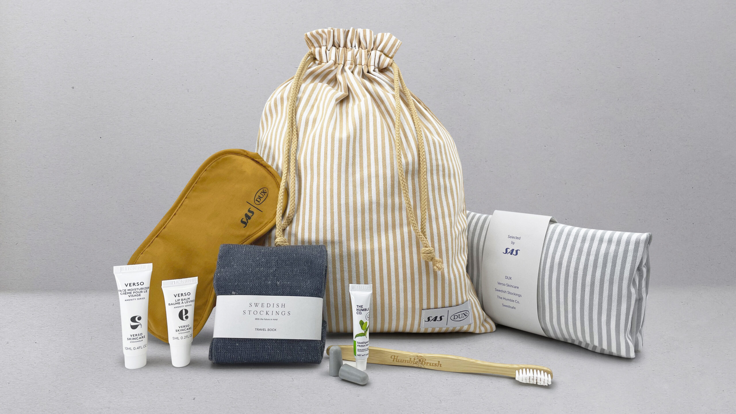 deSter created a special amenity kit for SAS airlines.